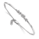 Rhodium Over 14k White Gold Diamond Bangle Bracelet