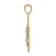 14K Yellow and White Gold Polished Crucifix Pendant