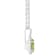 8x6mm Oval Peridot 1/7 ctw Diamond Rhodium Over Sterling Silver Halo
Pendant with Chain