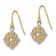 14K Yellow Gold and Rhodium Over 14K Yellow Gold Diamond-Cut Mini
Filigree Medallion Dangle Earrings