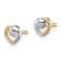 14k Yellow Gold and Rhodium Over 14k Yellow Gold 4.8mm Children's Heart
Stud Earrings