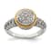 Rhodium Over Sterling Silver with 14K Accent Polished Diamond Ring