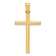 14k Yellow Gold Polished Cross Pendant