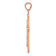 14k Rose Gold and Rhodium Over 14k Rose Gold Diamond-Cut Cross Pendant