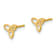 14K Yellow Gold Kids Celtic Knot Post Earrings