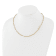 14K Yellow Gold Polished and Textured Paperclip Link Necklace