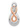 14K Two-tone Diamond Double Infinity Chain Slide Pendant