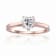 Heart Shape Moissanite 14K Rose Gold Over Sterling Silver Solitaire
Ring, 0.80ct