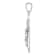 Rhodium Over 14K White Gold Polished INRI Crucifix Pendant