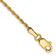 14k Yellow Gold 1.3mm Solid Diamond-Cut Rope Link Bracelet