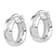 Rhodium Over 14k White Gold 5/8" High Polished Hoop Earrings