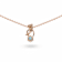 Natural Blue Topaz 14K Rose Gold Over Sterling Silver Round Shape
Pendant with Chain