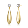 Freshwater Pearl Pear Shape Drop Earrings In 14K Gold Over Sterling Silver
