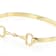 Bridle Link Bangle Bracelet In 18K Gold Over Bronze