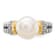 Sterling Silver Antiqued with 14K Accent Diamond and Freshwater Cultured
Pearl Ring