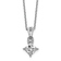 Rhodium Over Sterling Silver Polished Fancy Cubic Zirconia Link With 2
Inch Extension Necklace