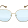 Gucci Gold Tone Frame / Blue Lens Sunglasses