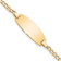 14k Yellow Gold Semi-Solid Oval Curb Link ID Bracelet