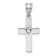 Rhodium Over 14k White Gold Diamond Heart Cross Pendant