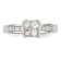 Rhodium Over 14K White Gold Diamond Cluster Engagement Ring 0.72ctw