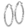 Rhodium Over 14k White Gold 7/8" Twist Polished Hoop Earrings