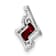 Rhodium Over 10k White Gold 0.65 ctw Cushion Lab Created Ruby and
Diamond Chain Slide Pendant