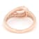 Morganite, Lab Pink Sapphire And White Zircon Two-Tone Ring In 18K Rose
And Rhodium Over Sterling Silver 1.20ctw