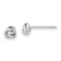 Rhodium Over 14k White Gold 4.5mm Polished Love Knot Stud Earrings