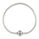 Sterling Silver Round Snake Chain Bracelet With Bead Clasp