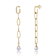 Pear Shape Pearl And CZ Drop Earrings In 14K Gold Over Sterling Silver