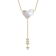 CZ And Mother-Of-Pearl Heart And Arrow Y-Necklace In 14K Gold Over
Sterling Silver