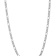Rhodium Over 14k White Gold 5.5mm Solid Flat Figaro 22 Inch Chain