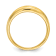 14K Yellow Gold Lab Grown Diamond Polished and Satin Men's Band