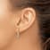 14K Yellow Gold and Rhodium Over 14K Yellow Gold Textured Flip Flop
Dangle Earrings