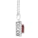 8x5mm Pear Shape Garnet and White Topaz Accent Rhodium Over Sterling
Silver Halo Pendant w/Chain
