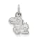 Rhodium Over Sterling Silver LogoArt University of Kansas Extra Small Pendant
