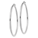 Rhodium Over 14k White Gold 2 3/8" Polished Tube Hoop Earrings