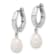 Rhodium Over 14K White Gold 6-7mm Teardrop White Freshwater Cultured
Pearl Earrings