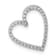 Rhodium Over 14k White Gold Diamond Vintage Heart Chain Slide Pendant