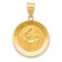 14k Yellow Gold Polished and Satin First Holy Communion Medal Pendant