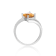 Princess Cut Citrine with White Sapphire Accents Bypass Ring, 1.08ctw