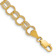 10k Yellow Gold Solid 6mm Triple Link Charm Bracelet