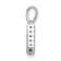 14K White Gold Diamond Letter H Initial with Bail Pendant