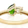Chrome Diopside And Moissanite Ring In 18K Gold Over Sterling Silver