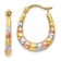 14k Yellow Gold and Rhodium Over 14k Yellow Gold Diamond-Cut 5/8"
Scalloped Hoop Earrings