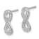 Rhodium Over 14k White Gold Diamond Infinity Stud Earrings
