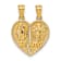 14K Yellow Gold Polished Te Amo Spanish Religious Break-apart Heart Pendant