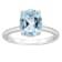 10x8mm Oval Sky Blue Topaz With Diamond Accents Rhodium Over Sterling
Silver Hidden Halo Ring