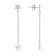 White Cubic Zirconia Rhodium Over Sterling Silver Star Earrings 0.03ctw
