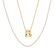 CZ Initial B Tennis Necklace And Pendant Set In 14K Gold Over Brass 4.05ctw